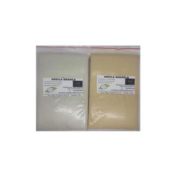 Imagem de Argila Branca e Amarela 500gr - pemcosméticos ervas e raízes