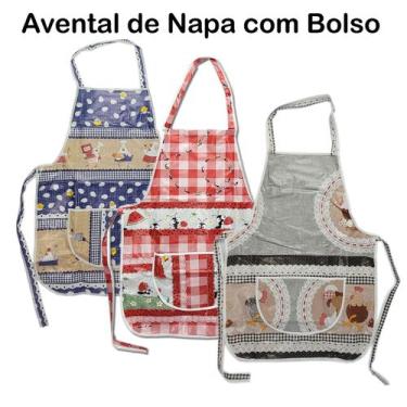 Imagem de Avental de NAPA de Cozinha com Bolso - 69cm X 49cm - Impermeável Napa 