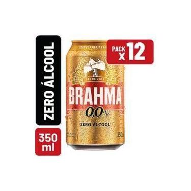 Imagem de Cerveja Brahma Zero Lata 350ml Caixa c/ 12 un 1x12 Unidades  350ml LAT