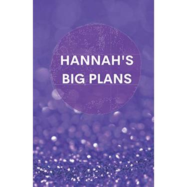 Imagem de Hannah's Big Plans | Notebook | Purple glitter effect cover: A5 Notebook & Jotter | Personalised Girl/Women's Gift | Birthday/Party Bag Filler | 100 lined pages