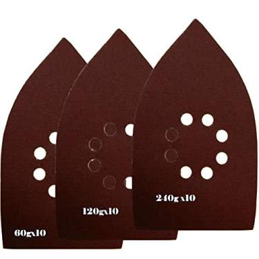 Imagem de MultiToolPro 30 Sortidos(60/120/240 Grãos) Lixadeira Grande Para Detalhes De Mouse Lixa De Papel Gancho E Argola Sortidos 60 80 120 180 240 320 Grãos Para Black And Decker Mega Mouse Cyclon Sandstorm