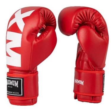 Imagem de Luva De Boxe Muay Thai Kicboxing Maximum MXM Vermelho Power Face, 12oz