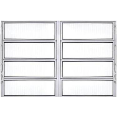 Imagem de Basculante duplo 1,00  x 1,50 alumínio branco - Alfa Esquadrias, Único