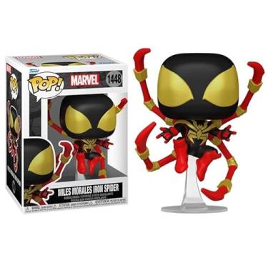 Imagem de Funko Miles Morales Iron Spider + Pop Protector: Spider-Man Pop! Comics Vinyl Figure (Gift Set Bundled with ToyBop Brand Box Protector Case) (Miles Morales Iron Spider with Mask #1448/83753)