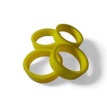 Imagem de 4 Pack of 1-1/2" Standard Size PerfectPlay Silicone Yellow Flipper Rings for Most Pinball Machines