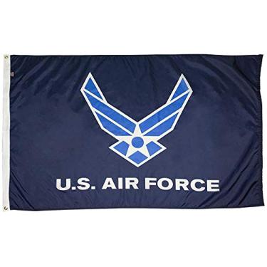 Imagem de FlagSource Bandeira militar de nylon Air Force Wings, feita nos EUA, 8 x 1,5 m