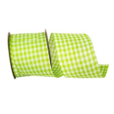 Imagem de Reliant Ribbon Fita de borda com fio Gingham Value, musgo