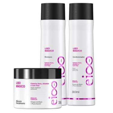 Imagem de Eico Pro Liso Mágico Kit Especial Lisos Alisados 3 Itens - Eico Cosmét