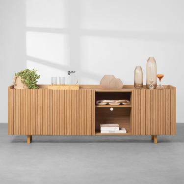 Imagem de Buffet Chico 3 portas com frisos 2,10m - Olmo