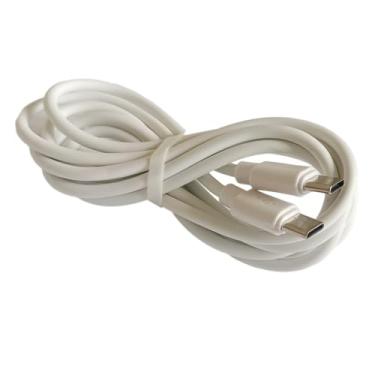 Imagem de Cabo USB C para USB C, branco C-C tipo C, cabo de alimentação tipo C, cabo de carregamento compatível com JBL Xtreme e Bose SoundLink Flex