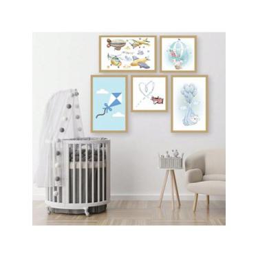 Imagem de Kit 5 Placas Quadros Decorativos Quarto Baby Infantil Menino Menina 70
