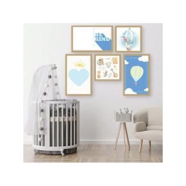 Imagem de Kit 5 Placas Quadros Decorativos Quarto Baby Infantil Menino Menina 70