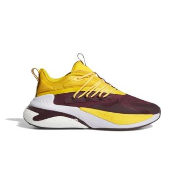 Imagem de adidas Tênis adulto unissex Alphaboost V1, Team Collegiate Gold/Team Maroon/Branco/Arizona State University, 9 Women/8 Men