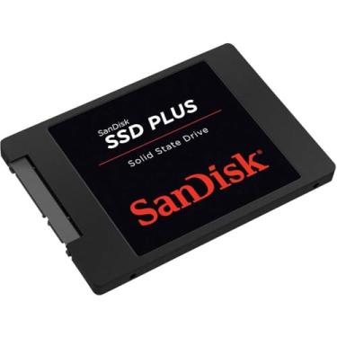 Imagem de SanDisk SD Plus, 480GB, SATA, Leitura 535MB/s, Gravação 445MB/s, SDSSDA-480G-G26, Preto