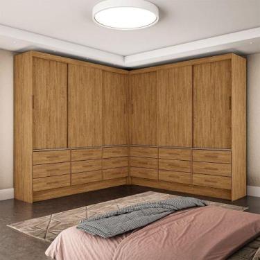 Imagem de Closet Sevilha 6 Portas Casal Duplo Carioca Moveis Cinamomo - CARIOCA 