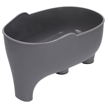 Imagem de Cesta de drenagem, coador de frutas em forma de elefante, escorredores de PP de cor cinza com filtro, escorredor de lavagem de vegetais, cesto de filtro antiderrapante para cozinha