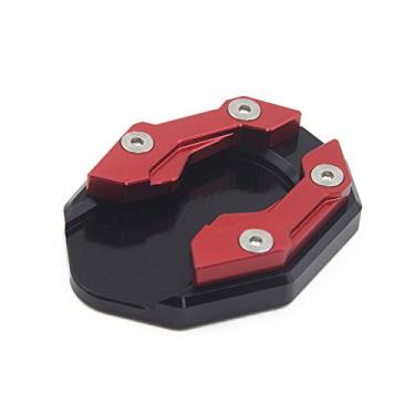Imagem de Acc-Creativity Suporte de pé de motocicleta com ampliador lateral para placa de extensão compatível com YAMAHA NMAX NMAX155 2020-2021 (vermelho)