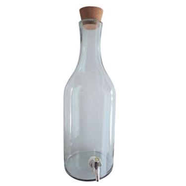 Imagem de Garrafão de Vidro Cachaça Pinga Transparente tampa rolha 8L - lojas it