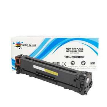 Imagem de Toner Compatível Cb542A 125A Amarelo Cp1215 1515 1312 - Cartucho & Cia