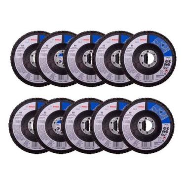 Imagem de 10un Disco Flap Metal 4 1/2 Gr80 Aluminio Standard Bosch - Geral