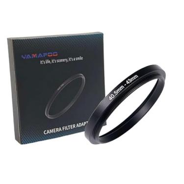 Imagem de Adaptador de anel de metal para cima/para baixo compatível com câmeras mirrorless DSLR Lens, conversor de rosca de filtro UV CPL ND, preto (40,5-43)