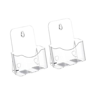 Imagem de Esquirla Suporte de folhetos de acrílico para mesa ou parede, suporte de folhetos triplo, organizador transparente para documentos, menus, restaurantes, 17 Cm X 8.5 Cm X