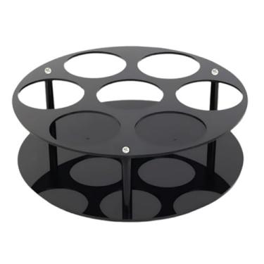 Imagem de Fxzqgnh Organizador de Xarope de Café, Porta-condimentos, Prato Giratório, Suporte para Garrafas de Bebidas, para Xarope de Café para Armário de Cozinha