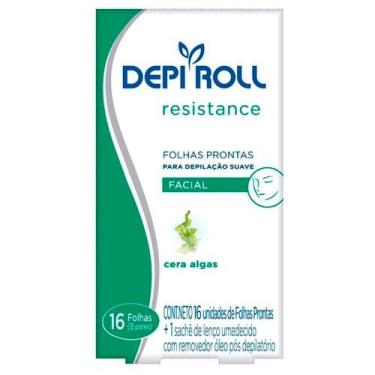 Imagem de Folhas Depilatórias Prontas DEPI ROLL Facial Algas 8 Pares