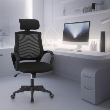 Imagem de Cadeira de Escritório Ergonômica Diretor Com Apoio de Cabeça