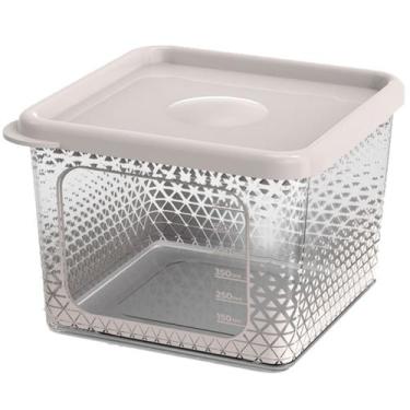 Imagem de Pote Para Alimentos Transparente Prisma 850 ml Com Tampa - Potte