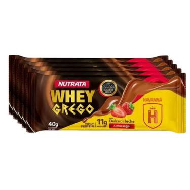 Imagem de KIT COM 5 - Barra Whey Grego Bar Havanna Doce de Leite e Morango 40G
