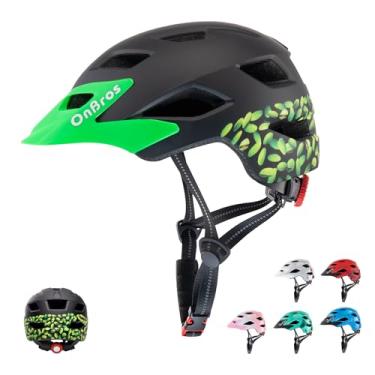 Imagem de OnBros Capacete de bicicleta infantil – capacetes de bicicleta para meninos ou meninas de 5 a 14 anos com viseira, capacete de bicicleta infantil para skate, scooter de montanha, ciclismo de estrada
