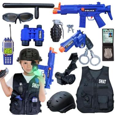 Imagem de Conjunto de fantasias ZIRSENG Police Officer para crianças de 3 a 10 a