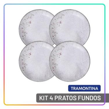 Imagem de Aparelho de Jantar Floralis Tramontina Jogo de Pratos Rasos, Fundos e 
