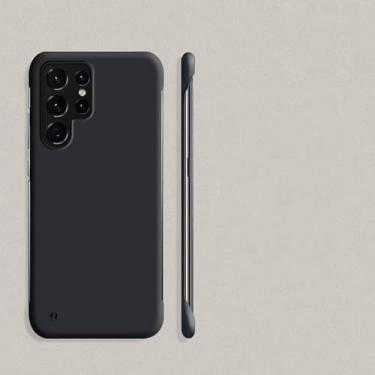 Imagem de HPQWN Para S24 Ultra Slim Frameless Case Capa de telefone rígida fosca (para S24 Ultra/preto)