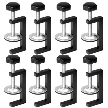 Imagem de Storystore Grampos C de 7,6 cm para marcenaria, 4 peças, braçadeira C de aço resistente com mandíbula larga estável, conjunto de grampos C pequenos para artesanato fixação de peças de trabalho de mesa