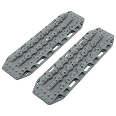 Imagem de oshhni 2x Placa de rampa de escada de areia para carro RC, kit de simulação de veículo RC, acessórios leves para 1/14, 1/10 e 1/8, Cinza
