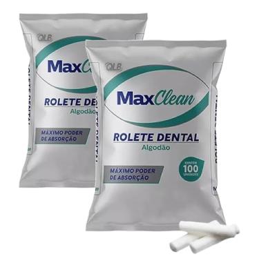 Imagem de Kit 2 Algodão Rolete Dental, 100 Roletes por Pacote, Absorvente, Estéril, para Uso Odontológico