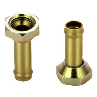 Imagem de Conector de tubo de óleo do refrigerador de transmissão compatível com Toyota Tacoma 2,7L 4,0L 2005-2011, 2 acessórios de linha de resfriamento do radiador (rosca M14 x 1,5)