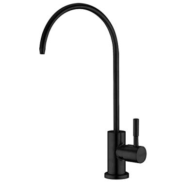 Imagem de TUTEW Torneira purificadora de água potável, torneira de filtragem de água preta fosca para sistema de filtro de água embaixo da pia, torneira de água potável de pia de bar de cozinha comercial
