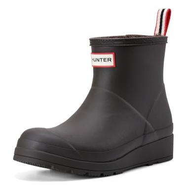 Imagem de Hunter Bota feminina de chuva curta com isolamento no tornozelo, Marrom escuro, 34