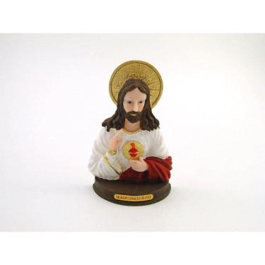Imagem de Imagem Sagrado Coração De Jesus Busto Resina 12 Cm