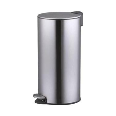 Imagem de Lixeira Inox Redonda 30 Litros Com Pedal Fechamento Soft - Globalmix