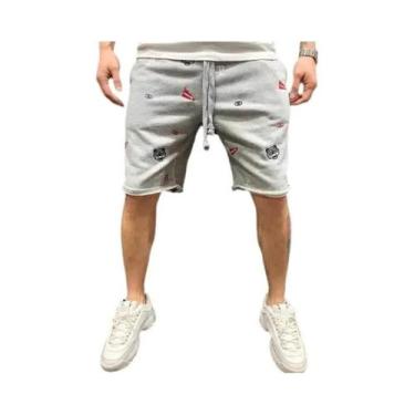 Imagem de Bermuda Cargo Masculina De Corte Relaxado Para Primavera E Verão - RUA