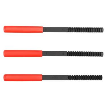 Imagem de UKQRRTC Pacote com 3 arquivos de rosca de alta dureza, arquivo restaurador de roscas, multiuso, arquivo de reparo de rosca de aço resistente para tubo de parafuso parafuso