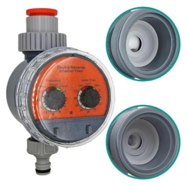 Imagem de BYYINGSUS Válvula esférica temporizador de irrigação A-utomatic LCD regador eletrônico de tanque de água irrigador para casa jardim estufa (válvula de esfera temporizador-j)