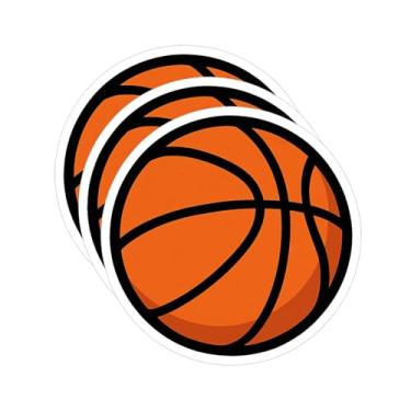 Imagem de Adesivos de basquete – Adesivos esportivos de vinil à prova d'água para adultos, garrafas de água, laptops, copos, armários, capacetes e equipamentos de viagem – estilo aro arrojado (3 peças, 7,6 cm)