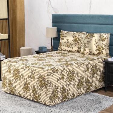 Imagem de Jogo De Lençol Luva Solteiro Conjugada Colchão Box Malha 2P - Ametista