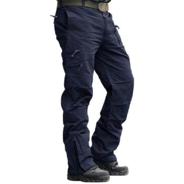 Imagem de Calças CRYSULLY Military Tactical Cotton para homens azul marinho 36