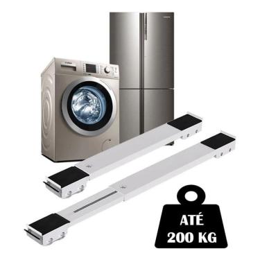 Imagem de Suporte Base Rodinhas Ajustável Máquina Lavar Geladeira